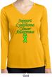 Support Lymphoma Cancer Ladies Dry Wicking Long Sleeve
