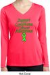 Support Lymphoma Cancer Ladies Dry Wicking Long Sleeve