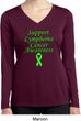 Support Lymphoma Cancer Ladies Dry Wicking Long Sleeve
