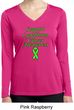 Support Lymphoma Cancer Ladies Dry Wicking Long Sleeve
