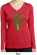 Support Lymphoma Cancer Ladies Dry Wicking Long Sleeve