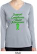 Support Lymphoma Cancer Ladies Dry Wicking Long Sleeve