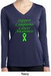 Support Lymphoma Cancer Ladies Dry Wicking Long Sleeve
