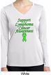 Support Lymphoma Cancer Ladies Dry Wicking Long Sleeve