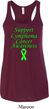 Support Lymphoma Cancer Ladies Flowy Racerback