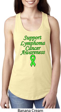 Support Lymphoma Cancer Ladies Ideal Racerback