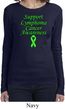 Support Lymphoma Cancer Ladies Long Sleeve