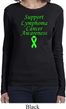 Support Lymphoma Cancer Ladies Long Sleeve