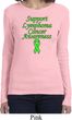Support Lymphoma Cancer Ladies Long Sleeve
