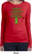 Support Lymphoma Cancer Ladies Long Sleeve