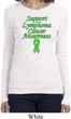 Support Lymphoma Cancer Ladies Long Sleeve
