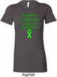 Support Lymphoma Cancer Ladies Longer Length Shirt
