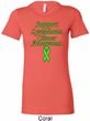 Support Lymphoma Cancer Ladies Longer Length Shirt