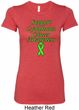 Support Lymphoma Cancer Ladies Longer Length Shirt