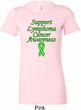 Support Lymphoma Cancer Ladies Longer Length Shirt
