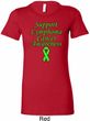 Support Lymphoma Cancer Ladies Longer Length Shirt