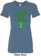 Support Lymphoma Cancer Ladies Longer Length Shirt