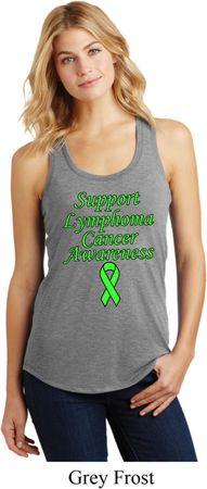 Support Lymphoma Cancer Ladies Racerback
