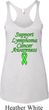 Support Lymphoma Cancer Ladies Tri Blend Racerback