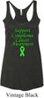 Support Lymphoma Cancer Ladies Tri Blend Racerback