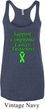 Support Lymphoma Cancer Ladies Tri Blend Racerback
