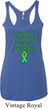 Support Lymphoma Cancer Ladies Tri Blend Racerback
