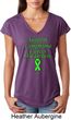 Support Lymphoma Cancer Ladies Tri Blend V-neck