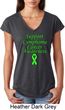 Support Lymphoma Cancer Ladies Tri Blend V-neck