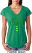 Support Lymphoma Cancer Ladies Tri Blend V-neck
