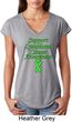 Support Lymphoma Cancer Ladies Tri Blend V-neck