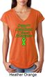 Support Lymphoma Cancer Ladies Tri Blend V-neck