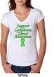 Support Lymphoma Cancer Ladies Tri Blend V-neck