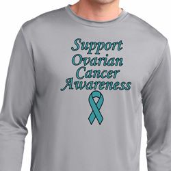 Support Ovarian Cancer Awareness Dry Wicking Long Sleeve