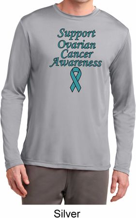 Support Ovarian Cancer Awareness Dry Wicking Long Sleeve