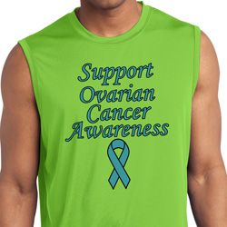Support Ovarian Cancer Awareness Dry Wicking Sleeveless Shirt