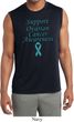 Support Ovarian Cancer Awareness Dry Wicking Sleeveless Shirt