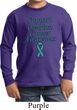 Support Ovarian Cancer Awareness Kids Long Sleeve