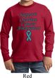 Support Ovarian Cancer Awareness Kids Long Sleeve