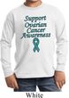 Support Ovarian Cancer Awareness Kids Long Sleeve