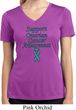 Support Ovarian Cancer Awareness Ladies Dry Wicking V-neck