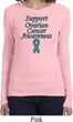Support Ovarian Cancer Awareness Ladies Long Sleeve