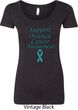 Support Ovarian Cancer Awareness Ladies Scoop Neck