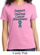 Support Ovarian Cancer Awareness Ladies T-shirt
