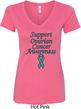 Support Ovarian Cancer Awareness Ladies V-Neck