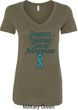 Support Ovarian Cancer Awareness Ladies V-Neck