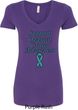 Support Ovarian Cancer Awareness Ladies V-Neck
