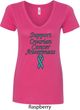 Support Ovarian Cancer Awareness Ladies V-Neck