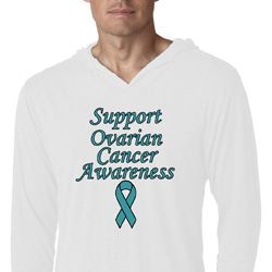 Support Ovarian Cancer Awareness Lightweight Hoodie Tee