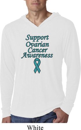 Support Ovarian Cancer Awareness Lightweight Hoodie Tee