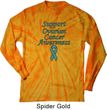 Support Ovarian Cancer Awareness Long Sleeve Tie Dye Shirt